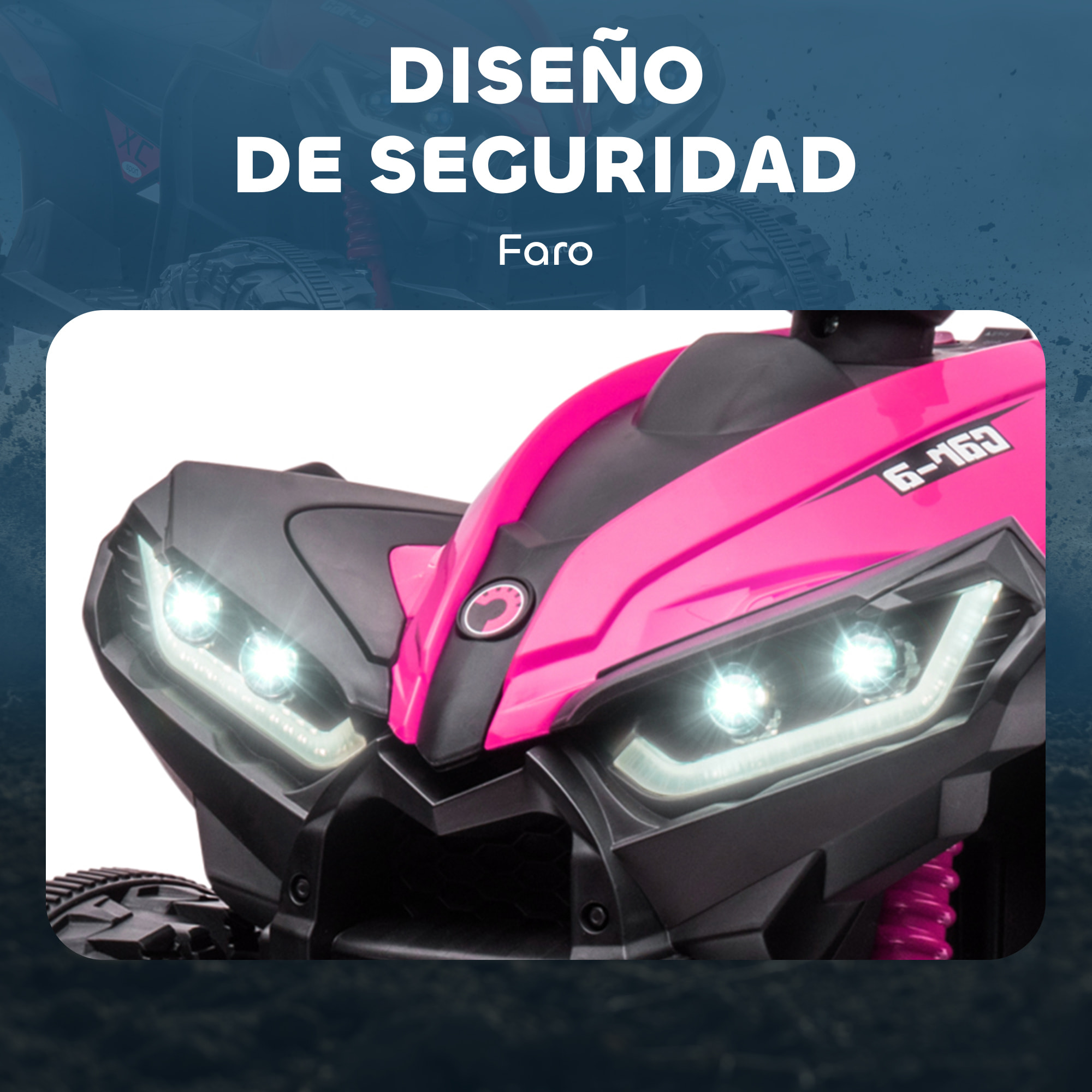 Quad Eléctrico para Niños 12V, Quad para Niños de 3-5 Años, con 2 Motores, Velocidad Ajustable 3-6km/h, Faros, Bocina, Música, USB, Avance y Retroceso, Rosa