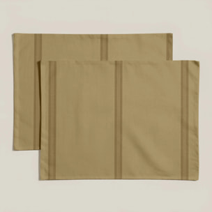 Lot de 2 sets de table anti-taches Nua Ocre