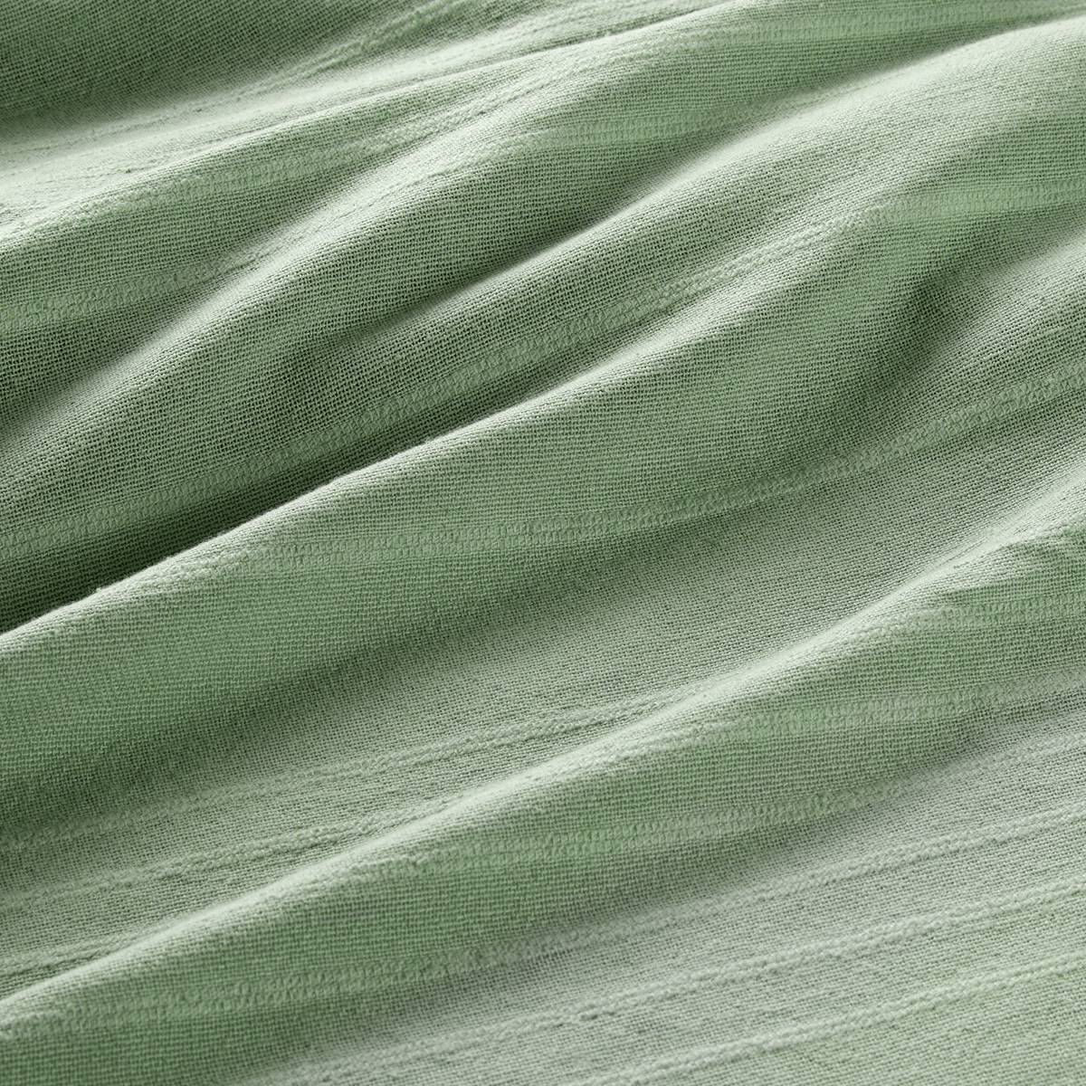 Jeté de lit Anjali 230x250 vert céladon en coton