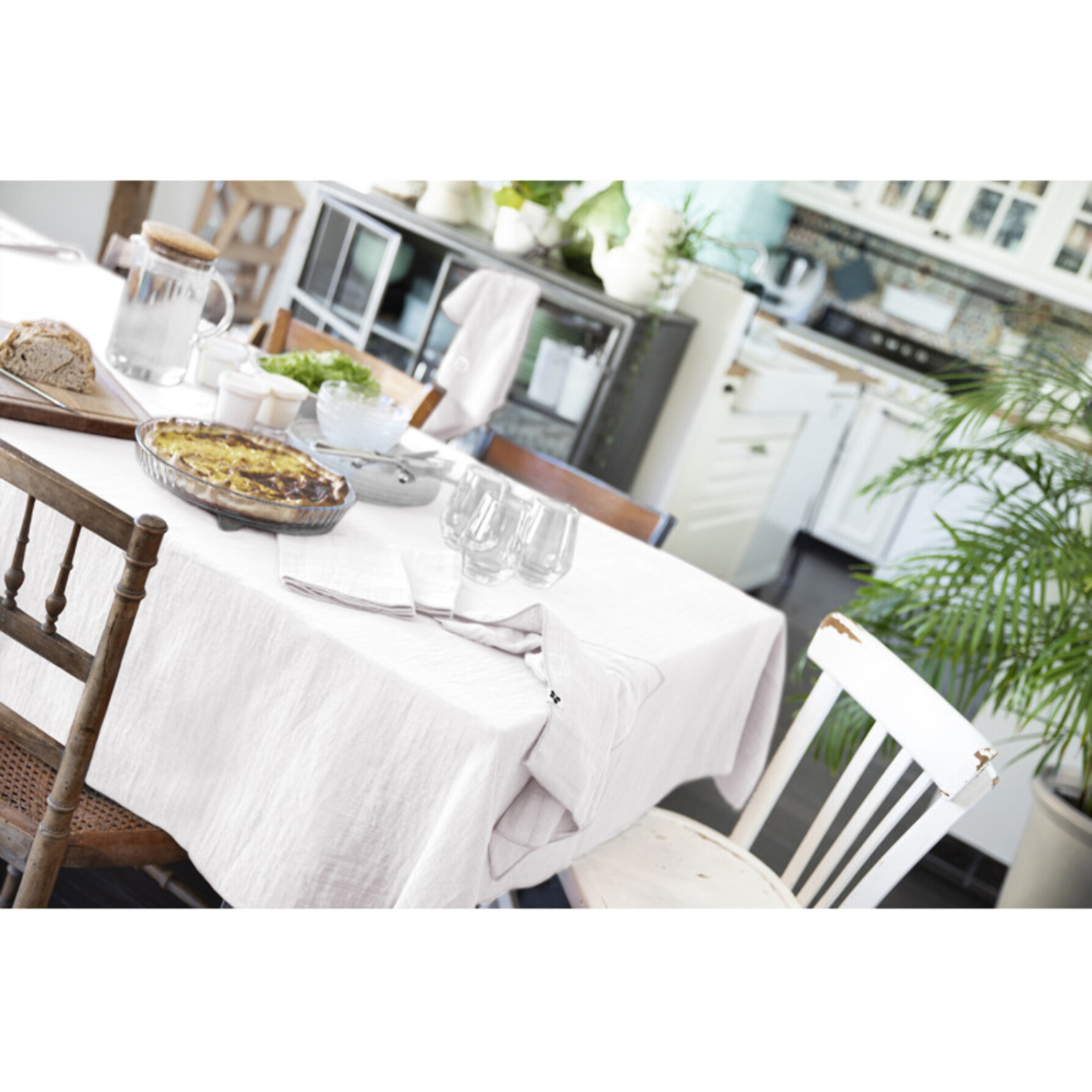 Nappe 150 x 250 cm double gaze de coton gaufrée - 9 coloris - GAIA