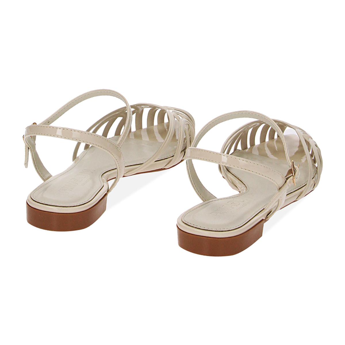 Ballerine slingback panna in vernice