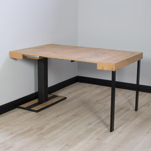 Console extensible 90x40/196 cm Capital Small Chêne Nature cadre Anthracite