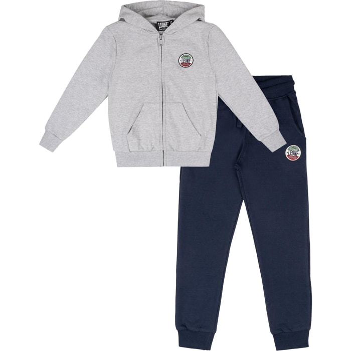 Tuta invernale da bambino con cappuccio e zip 'Italy'