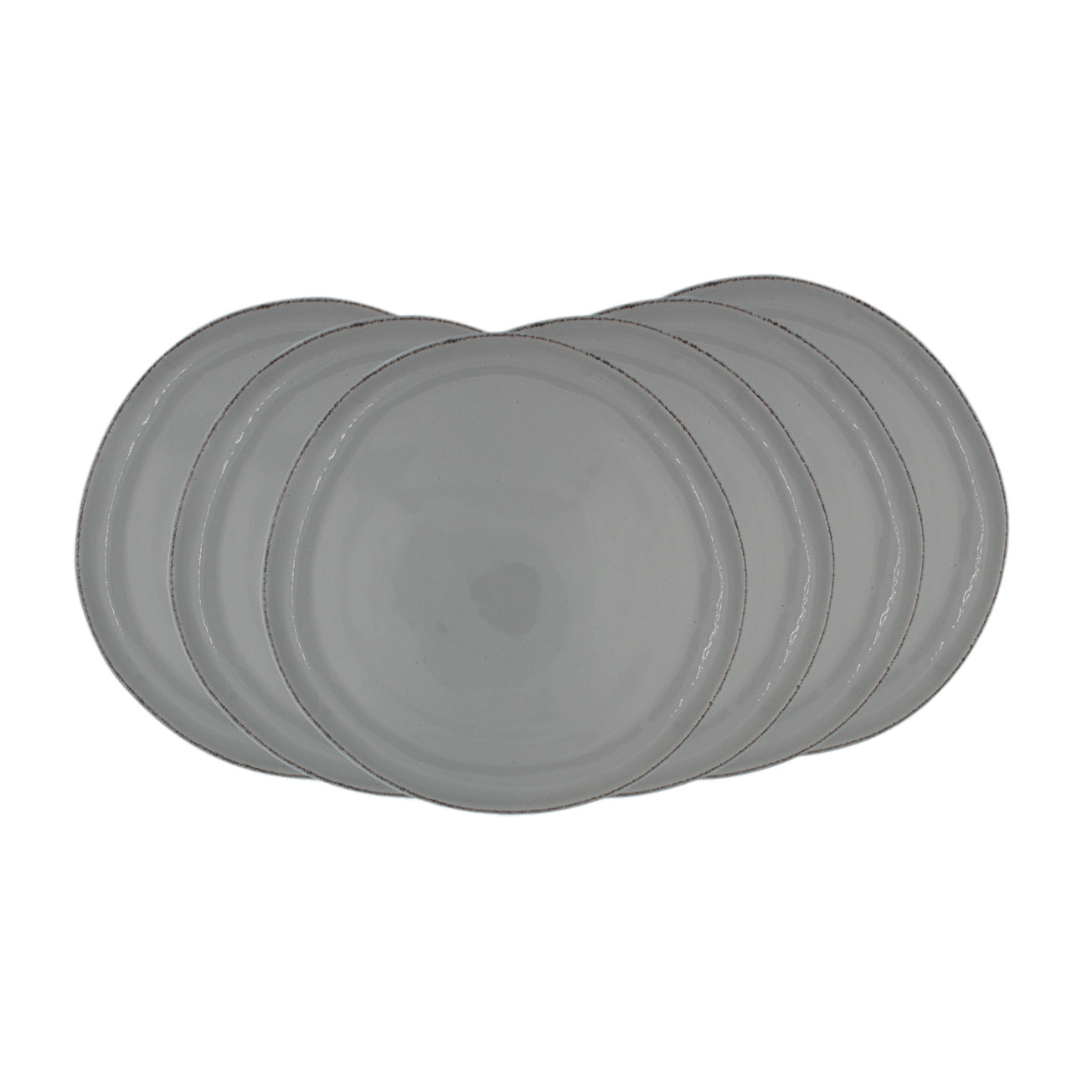 Lot de 6 grandes assiettes, GALET
