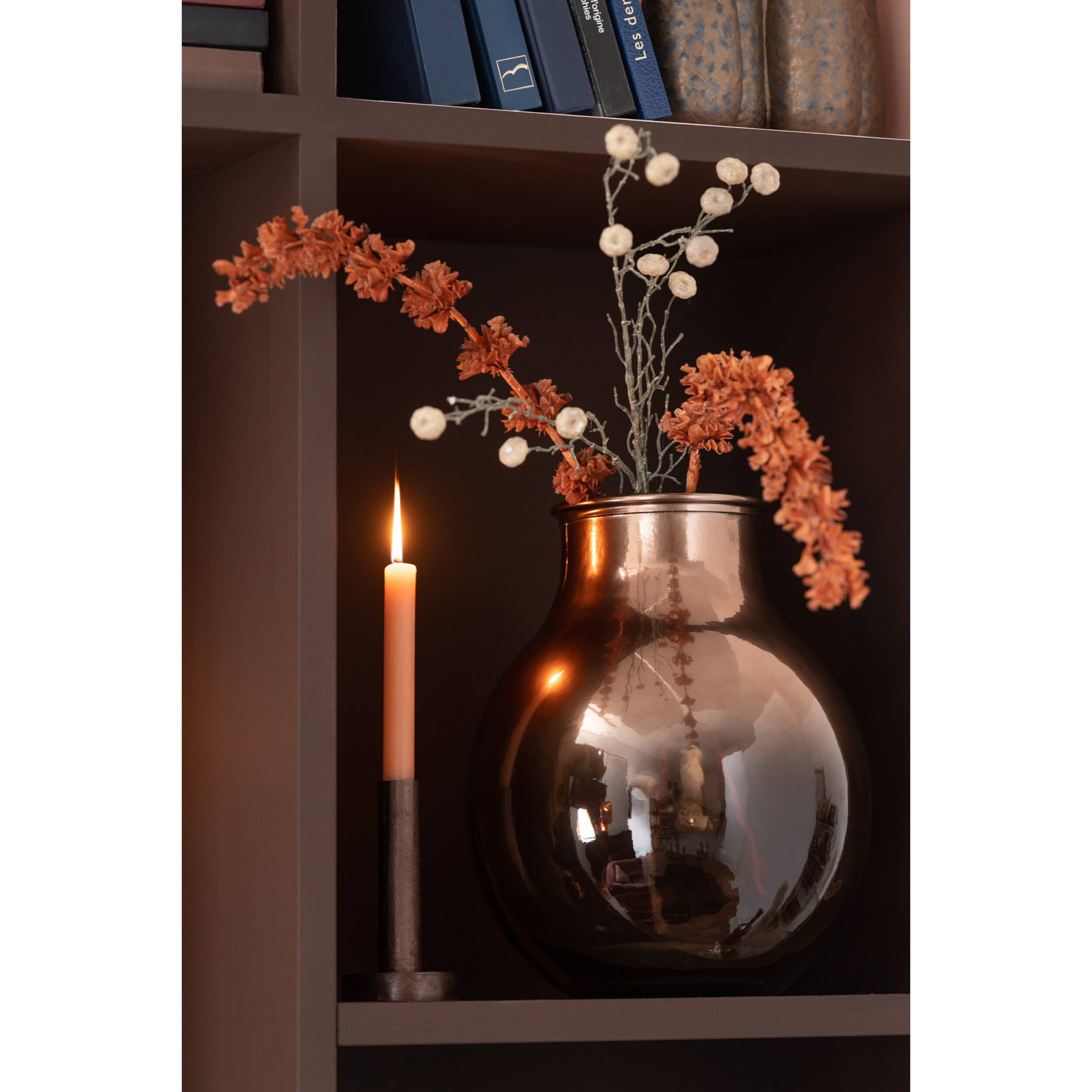 J-Line chandelier Bas Moderne - métal - marron foncé - 3 pièces