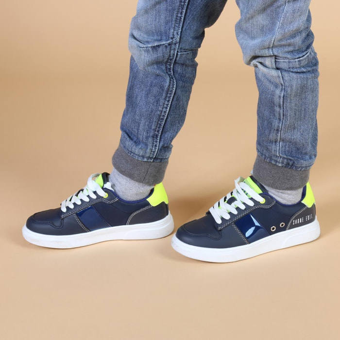 Zapatillas Sneaker para Niño- Shone S8015-013 Navy