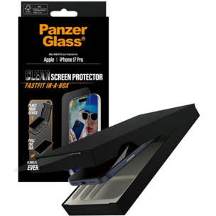 Protège écran PANZERGLASS iPhone 17 Pro verre trempé Pose facile