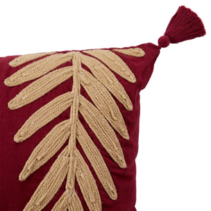 Coussin brodé "Yucatan" violet 30x80cm