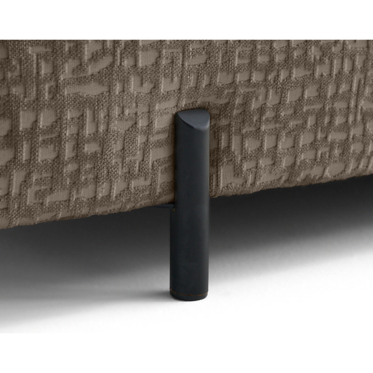 Brescia - banquette 3 places convertible en tissu velours relief - Taupe