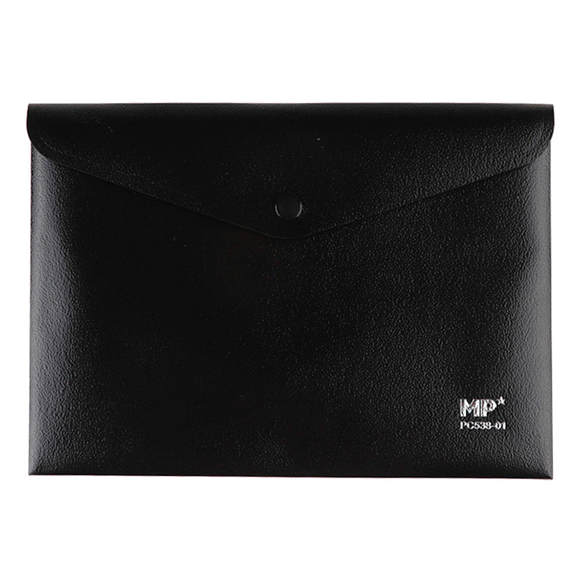 PACK 12 UNIDADES CARPETA SOBRE CIERRE BOTÓN A5 NEGRO