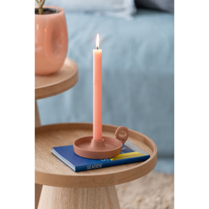 J-Line photophore Plateau Rond - aluminium - pêche