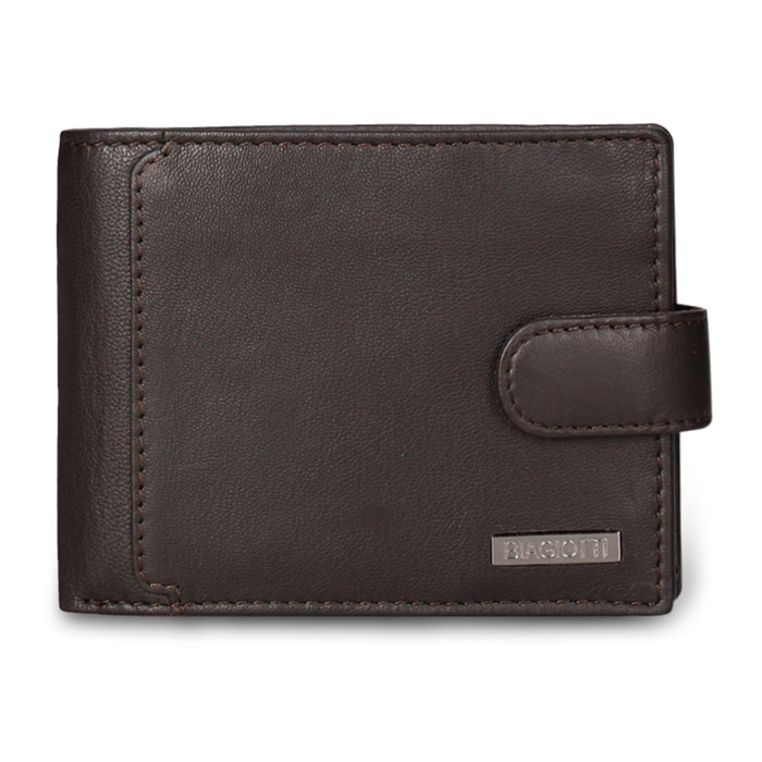 Portafoglio uomo in vera pelle - Modello Erebus Pro - Casual - 12.5 x 10.0 x 2.5 cm