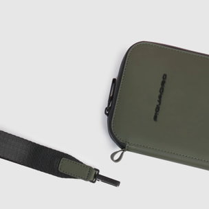 Piquadro Porta passaporto con zip, porta carte di credito e protezione RFID