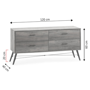 Mueble TV Clavel 4 cajones Color Rustic