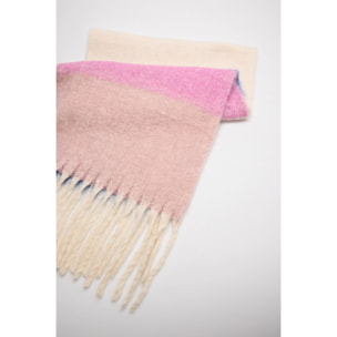 Sciarpa a righe rosa