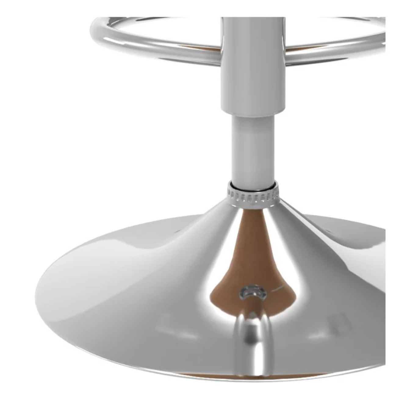 Chaise de bar réglable en cuir synthétique blanc 62,5/83,5 cm - Adelmar