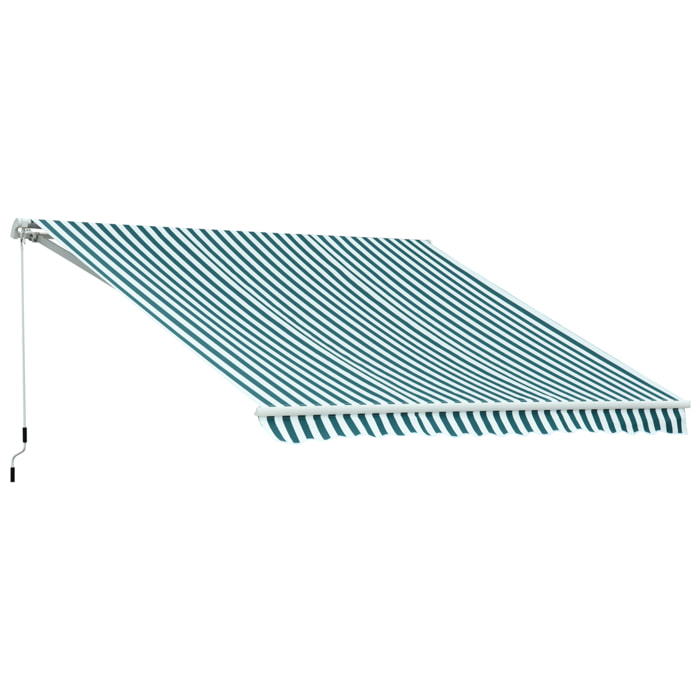 Toldo con Ángulo Ajustable de Aluminio 2.95x2.5m Verde