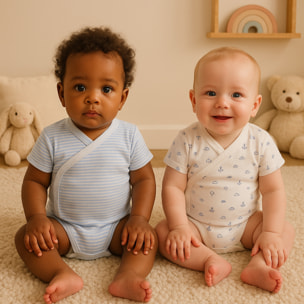 Pack 4 Body Cruzado Manga Corta