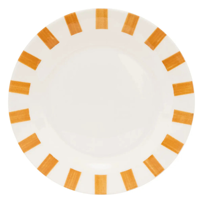 Lot de 6 assiettes dessert Cheri jaune D19xH1,8cm