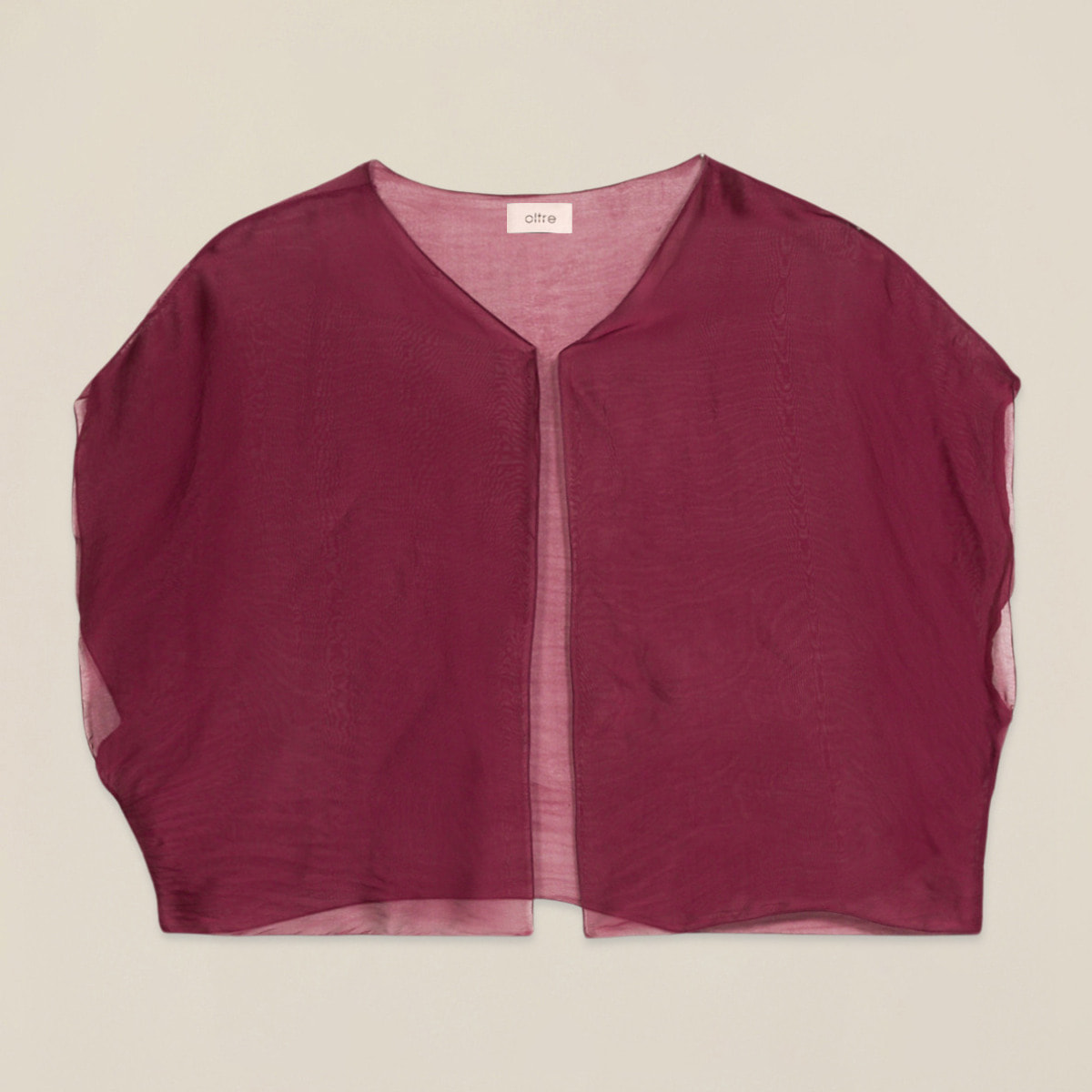 Oltre - Coprispalle in voile misto seta - Bordeaux