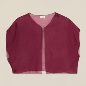 Oltre - Coprispalle in voile misto seta - Bordeaux