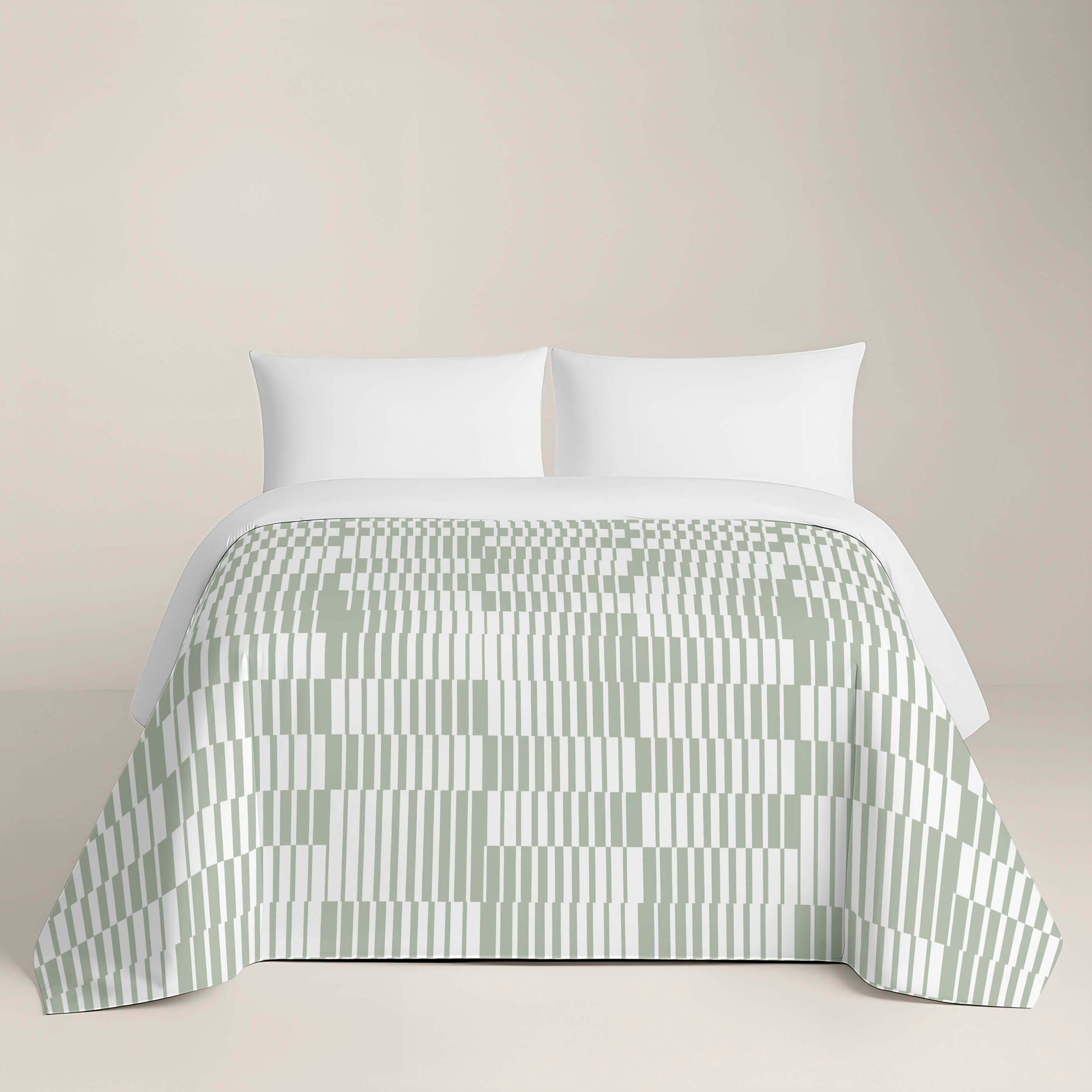 Funda Nórdica Estampada - Cierre Solapa - 100% Algodón - Incluye 1/2 Fundas de Almohada - Marcos Green