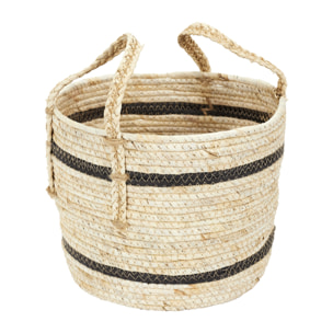 Panier Bicolore Fibre De Mais X3