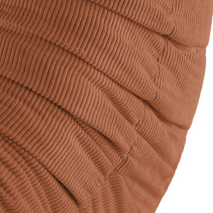 EMILE - Fauteuil en velours côtelé terra