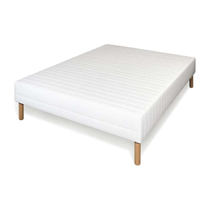 Sommier tapissier à lattes recouvertes