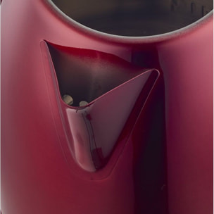 Bouilloire électrique 1.8L inox sans fil rouge Herzberg HG5011-RED