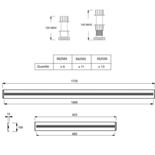 Kit de réhausse avec tablier blanc pour receveur Flight Jacob Delafon - E62506-00
