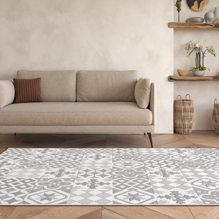 Tapis extérieur tissé kilim rectangle FUDI