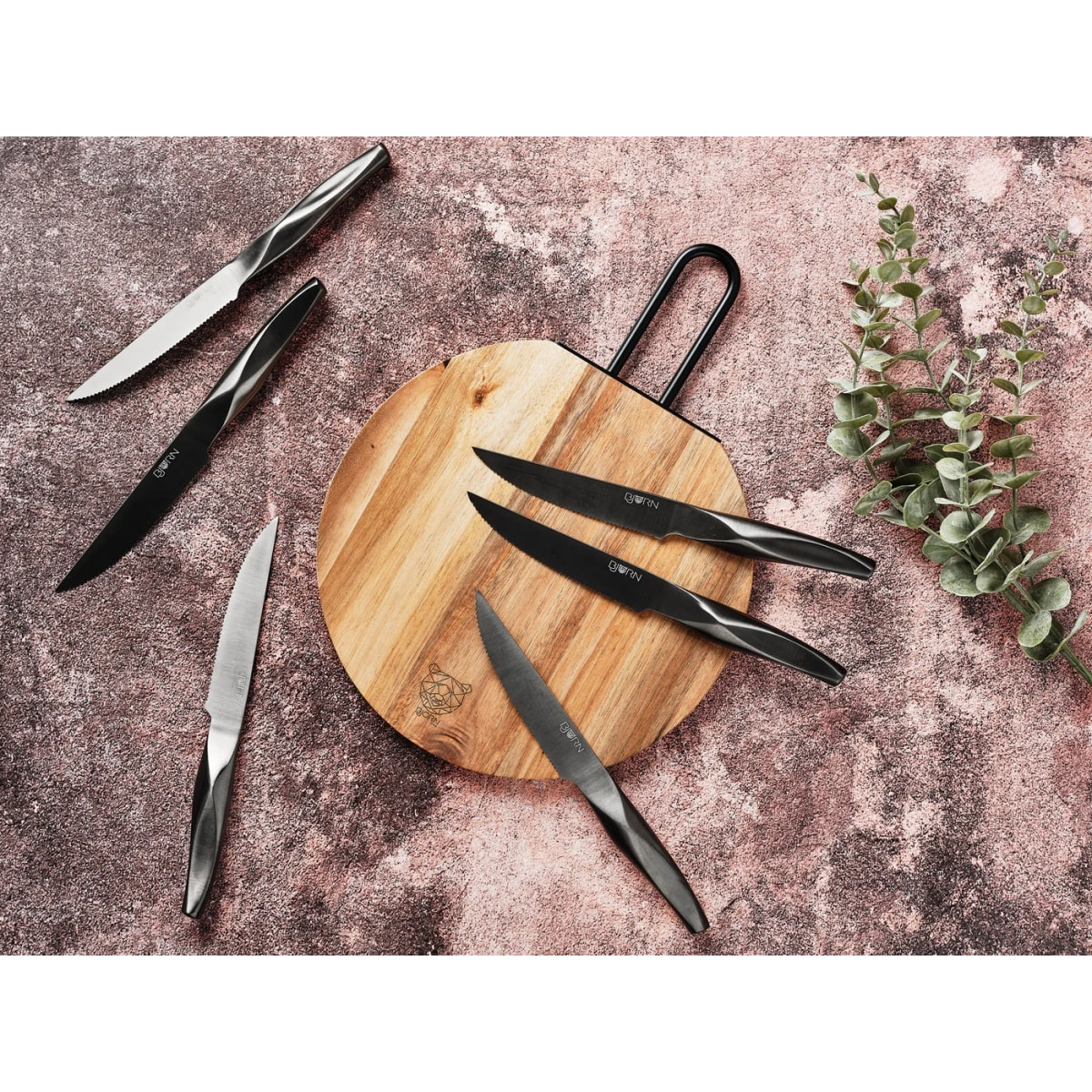 Bloc couteaux de cuisine et couteaux à steak LARUS LOVIISA - 14 pièces