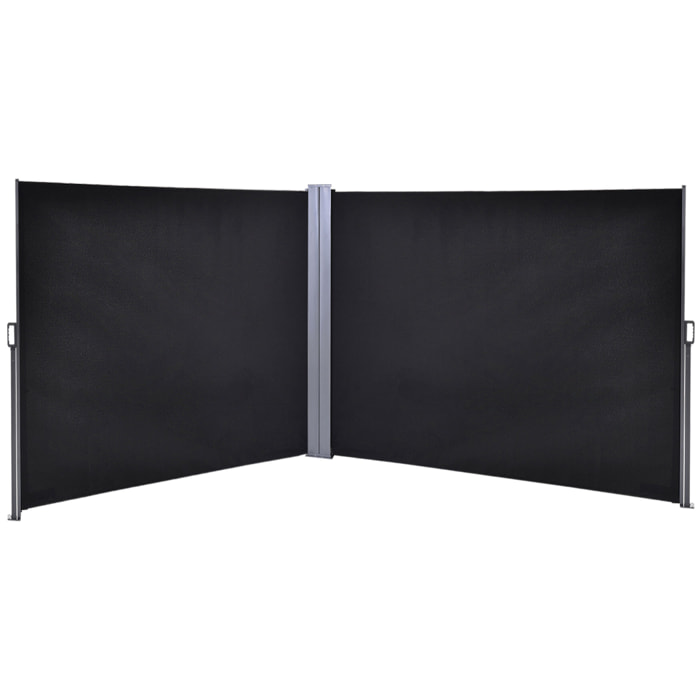 Toldo Lateral Retráctil 600x160 cm Pantalla Extensible Protección UV 50+ Gris