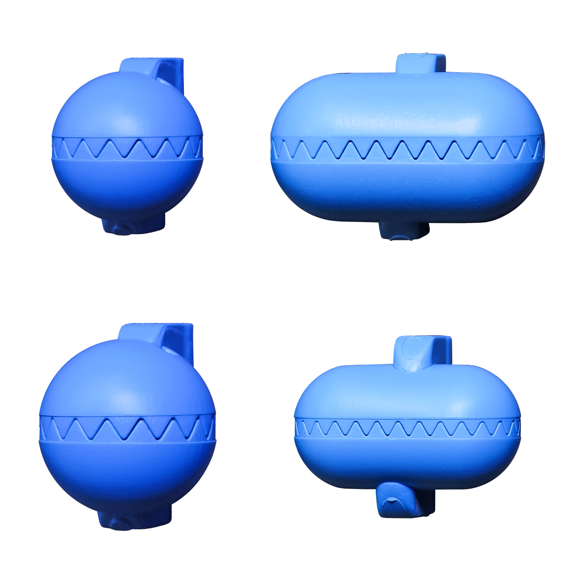 Utensilio multiuso con 4 moldes intercambiables , para croquetas, albóndigas, bolas, sushi, en color azul de plástico - La croquetera: patentado y fab