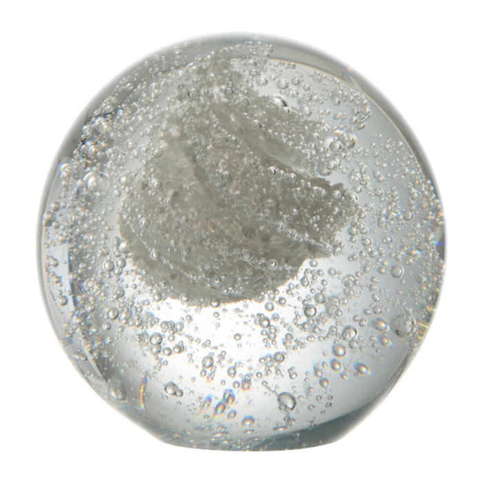 J-Line presse-papier Bulle - verre - argent - small
