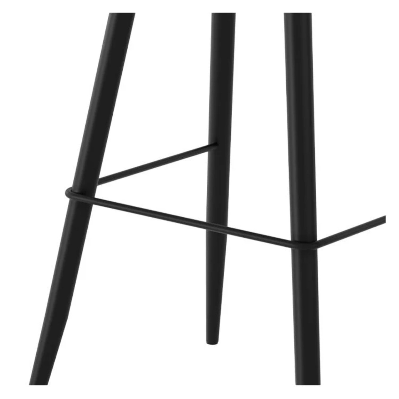 Lot de 2 chaises de bar grises/noires en cuir synthétique 75.5 cm - Texas