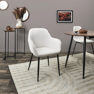 Fauteuil Cotele Scott Taupe - Lot de 2
