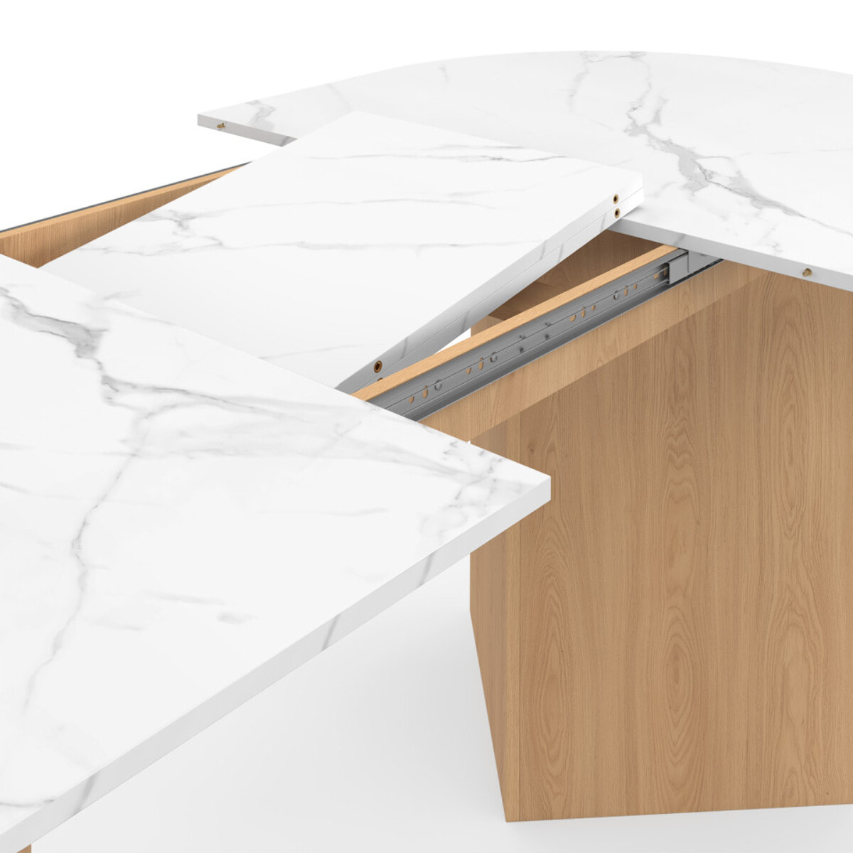 Table à manger extensible Gabin 160-200cm effet marbre