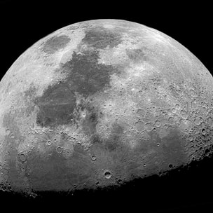 Affiche paysage La lune Affiche + cadre en bois - Chêne