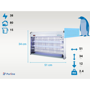 Mata insectos profesional 30W con luz ultravioleta ZZAP 30 PURLINE