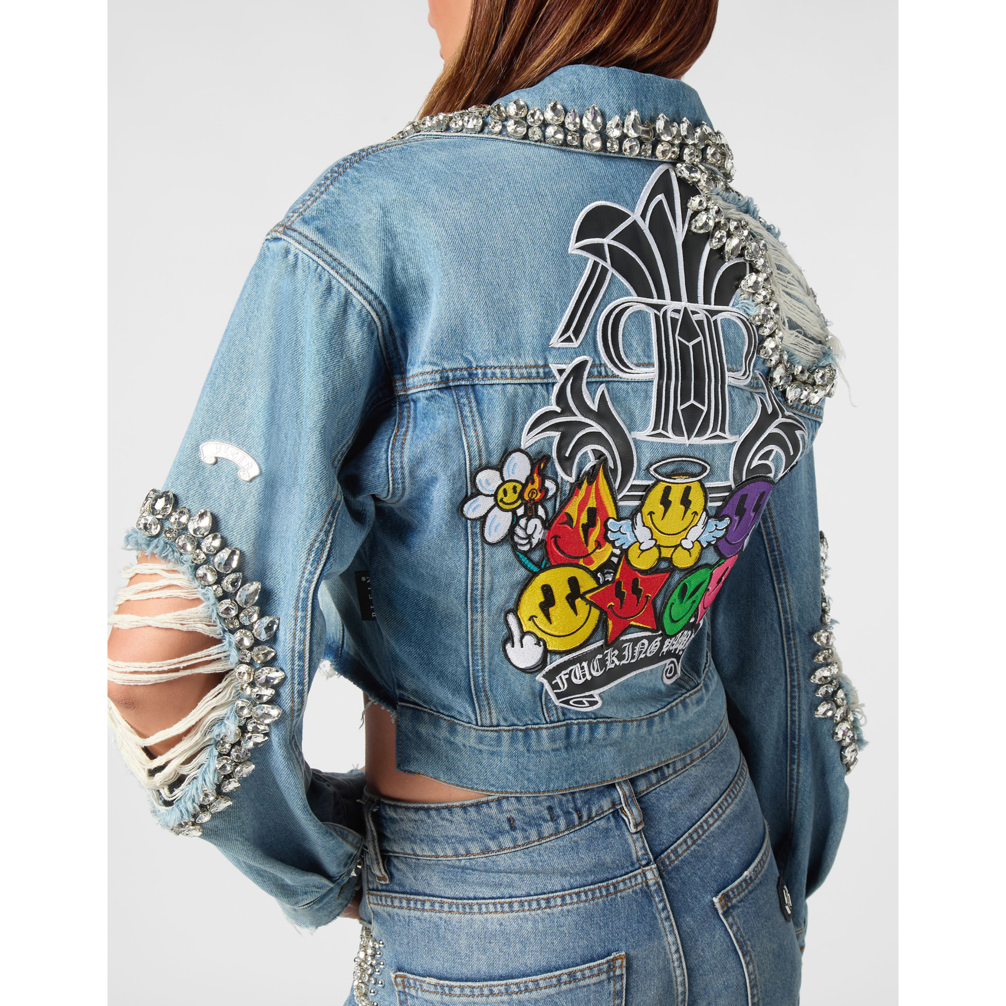 PHILIPP PLEIN Denim Jacket SMILE