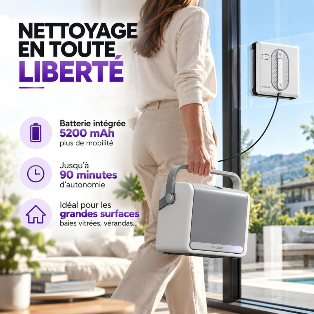 Robot Lave-vitres avec Station eziclean®Windobot S15 Station ULTRA