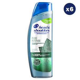 6 Shampoings Pure Intense Anti-Démangeaisons 250ml, Head & Shoulders