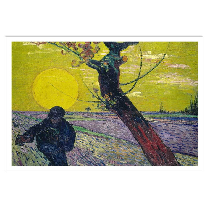 Poster Le semeur au soleil couchant - Vincent Van Gogh Affiche seule