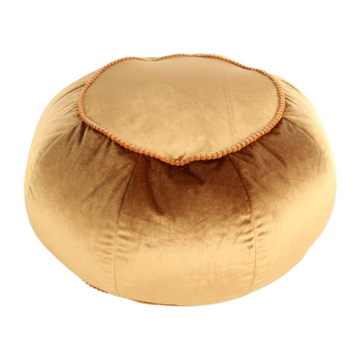 Pouf Rotondo Taj Mahal in Velluto Blu