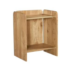 Table de chevet exotique bois d'acacia 2 niveaux TARA