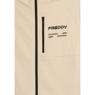 Tuta uomo in cotone Interlock con cappuccio e zip