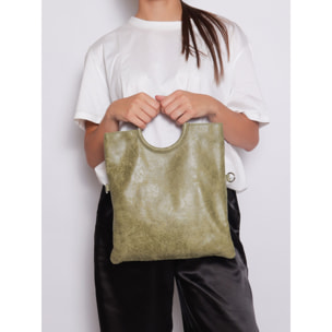 Borsa a mano da donna Made in Italy - Modello Velvet - 100% pelle scamosciata - 29.0 x 30.0 x 1.0 cm