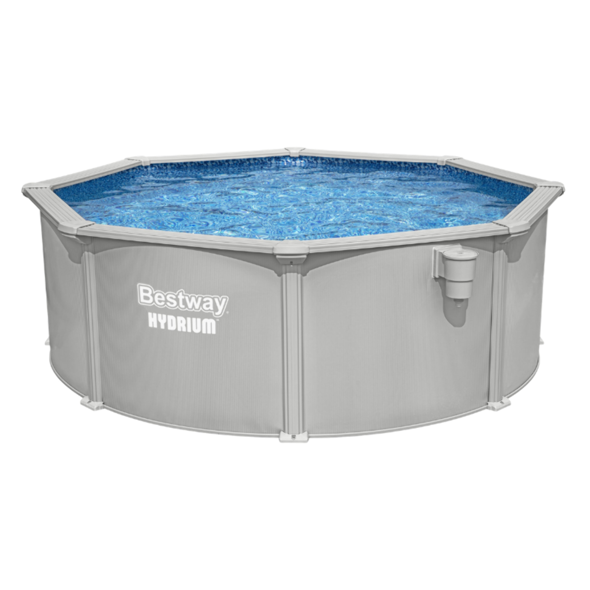 Bestway Piscine acier ronde Bestway Hydrium 366 x 122 cm gris clair